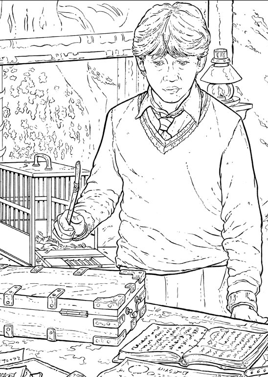 Plansa de colorat cu Harry Potter 63 164